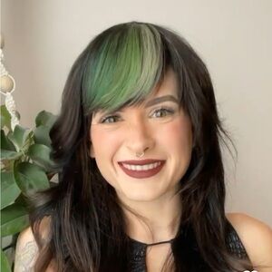 Rainbowhead Eden side swoop bang hair piece